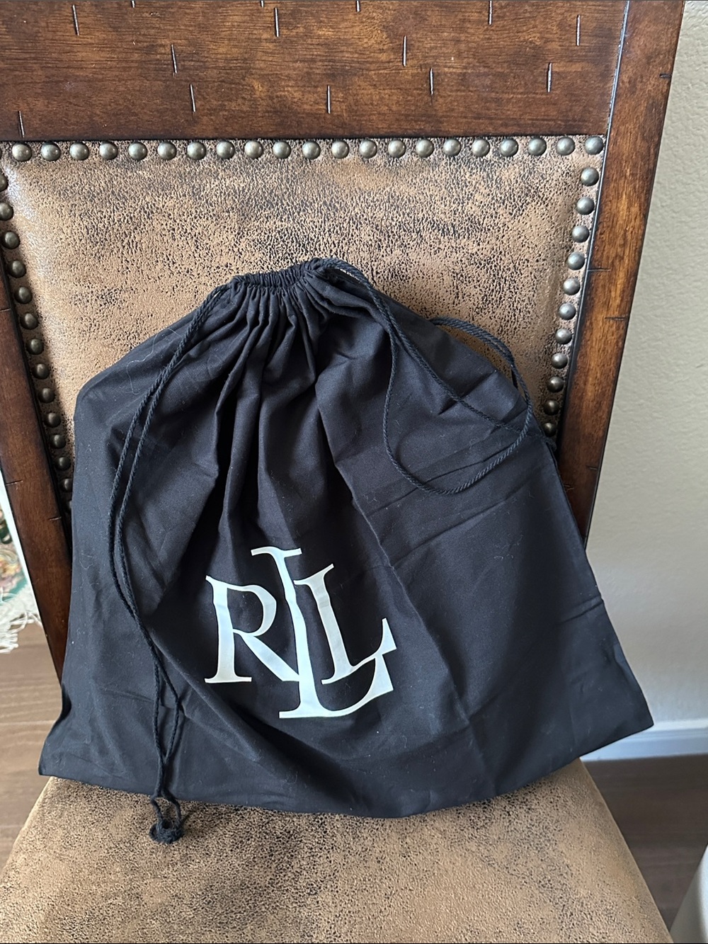 Ralph Lauren Cognac Leather Crossbody with Branded Canvas Strap - Picture 14 of 14